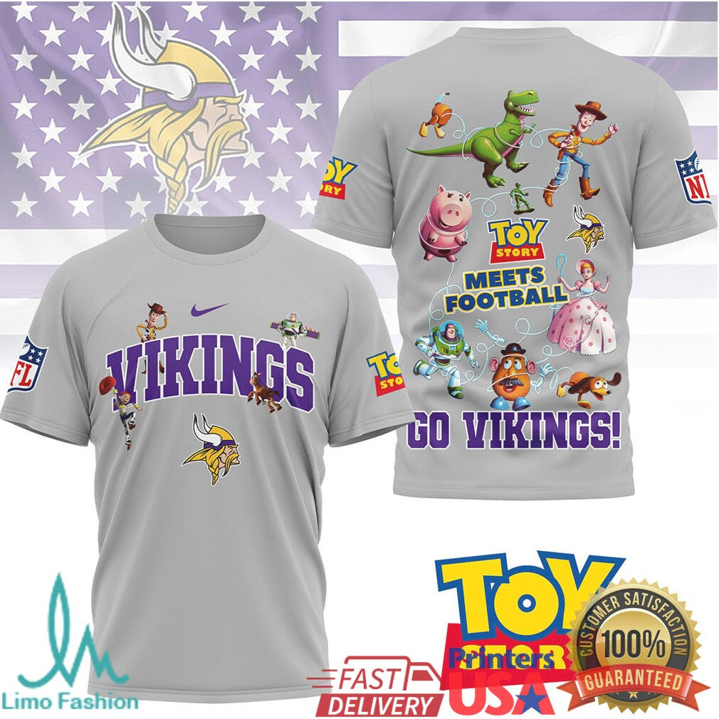 Minnesota Vikings Toy Story Meets Football Fan T Shirt - Limotees LLC