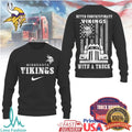 Minnesota Vikings Trucker Appreciation T Shirt American Flag Truck Driver Gift - Limotees LLC