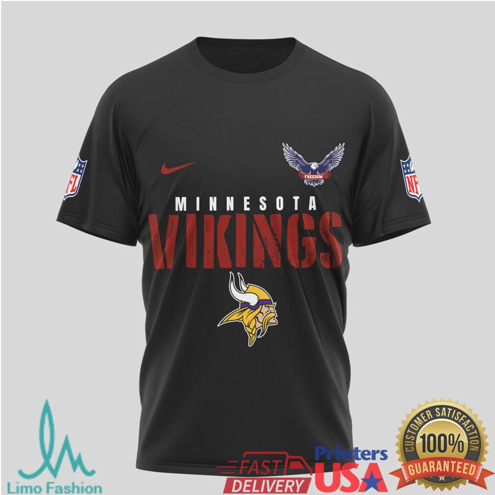 Minnesota Vikings Veterans Day Thank You American Flag T shirt - Limotees LLC