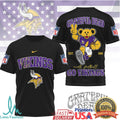 Minnesota Vikings x Grateful Dead Dancing Bear NFL Football Lifestyle T Shirt - Limotees LLC