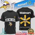 Minnesota Vikings x Walmart Collaboration Athletic Graphic T Shirt - Limotees LLC
