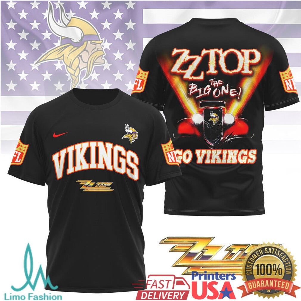 Minnesota VikingsOfficial NFL ZZ Top Fan 3D Shirt - Limotees LLC