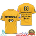 Missouri Tigers University of Missouri State Freedom Graphic T Shirt - Limotees LLC