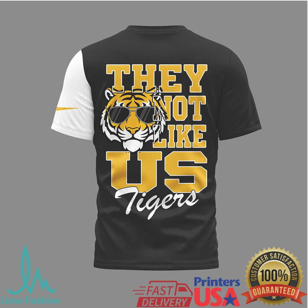 Mizzou Tigers “They Not Like Us” Mascot Dual Tone Football T Shirt - Limotees LLC