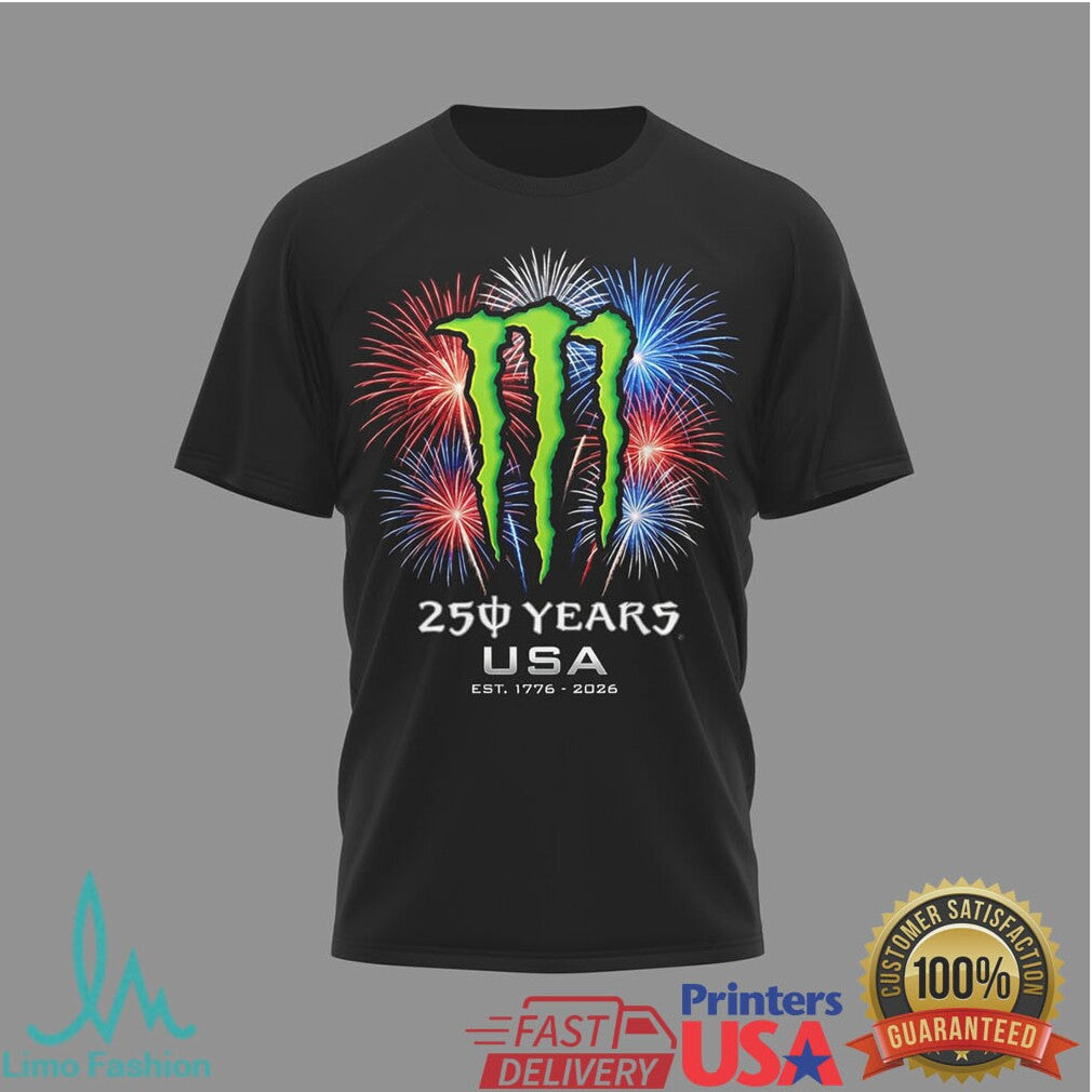 Monster Energy Unleash The Freedom 250 Years USA Eagle T Shirt - Limotees LLC