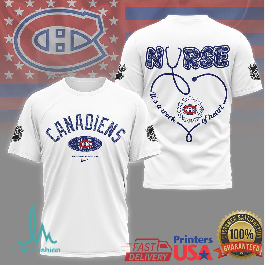 Montreal Canadiens Nurse Shirt Habs Hockey Fan Nursing Gift T Shirt - Limotees LLC