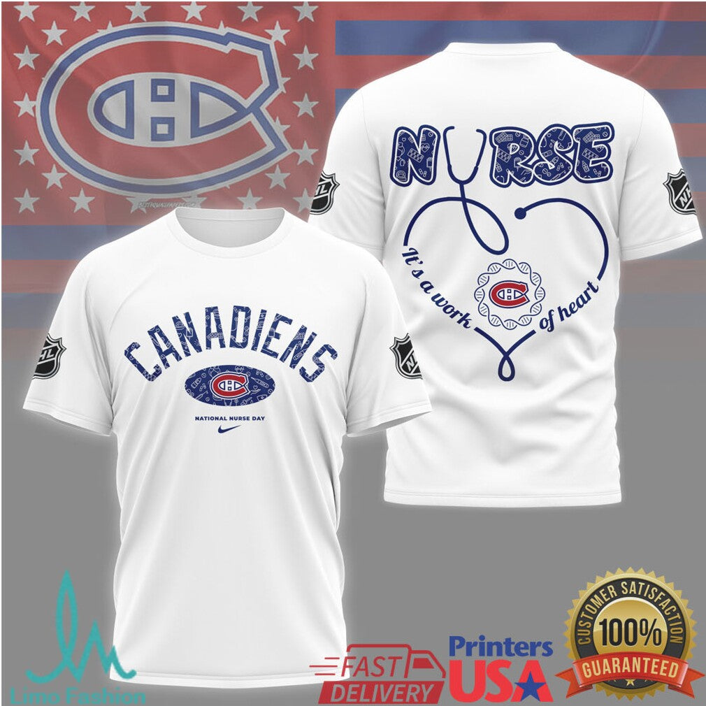 Montreal Canadiens Nurse Shirt Habs Hockey Fan Nursing Gift T Shirt - Limotees LLC