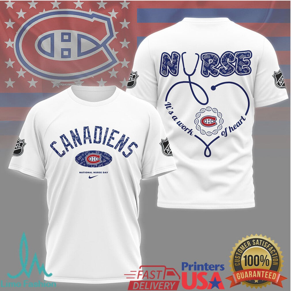 Montreal Canadiens Nurse Shirt Habs Hockey Fan Nursing Gift T Shirt - Limotees LLC