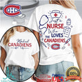 Montreal Canadiens Nurse T Shirt Just A Nurse Who Loves Canadiens Hockey