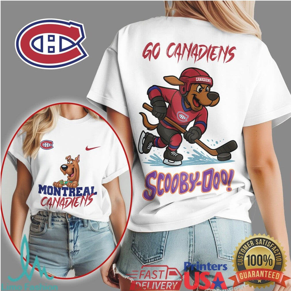 Montreal Canadiens Scooby Doo Hockey Go Canadiens Fan T Shirt - Limotees LLC