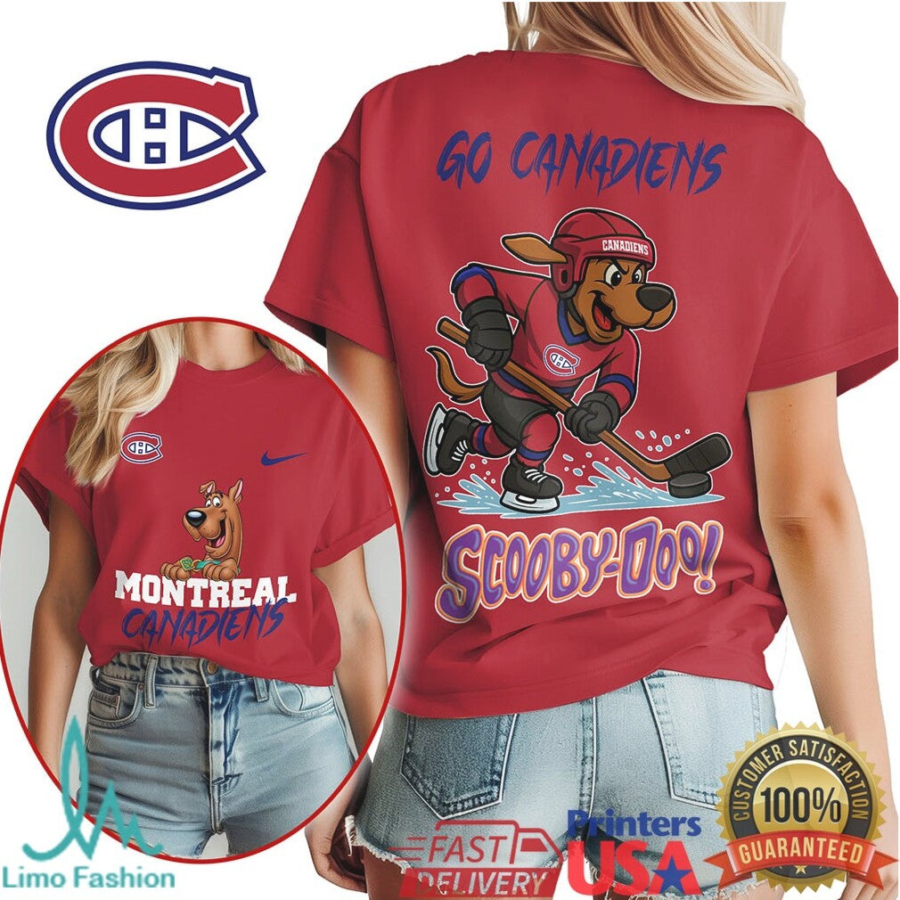Montreal Canadiens Scooby Doo Hockey Go Canadiens Fan T Shirt - Limotees LLC