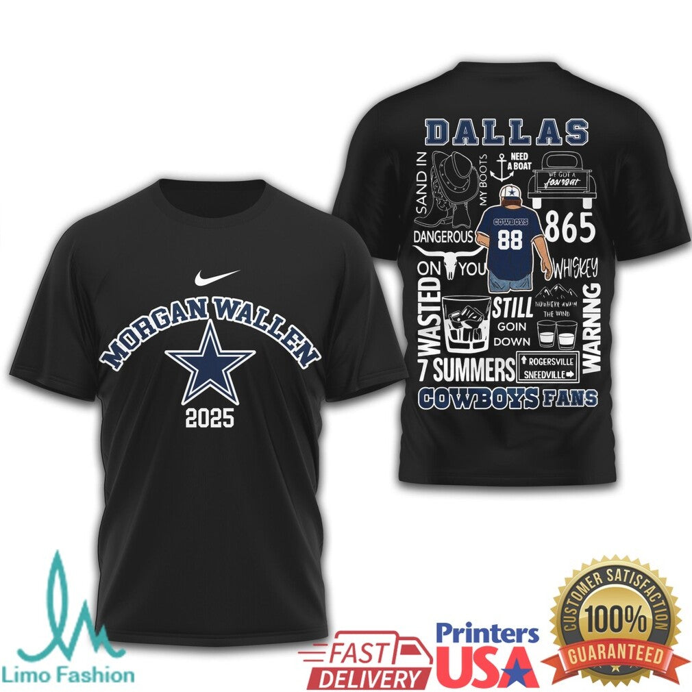 Morgan Wallen Dallas Cowboys 2025 Country Music Fan T Shirt - Limotees LLC