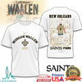 Morgan Wallen New Orleans Saints Fans 2025 Concert Tour T Shirt - Limotees LLC