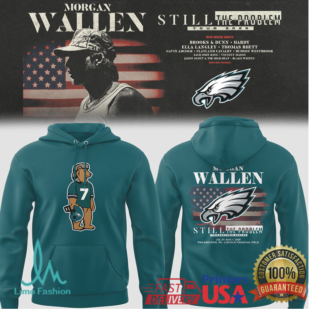 Morgan Wallen Still The Problem Tour 2026 Philadelphia Eagles Edition Tee - Limotees LLC