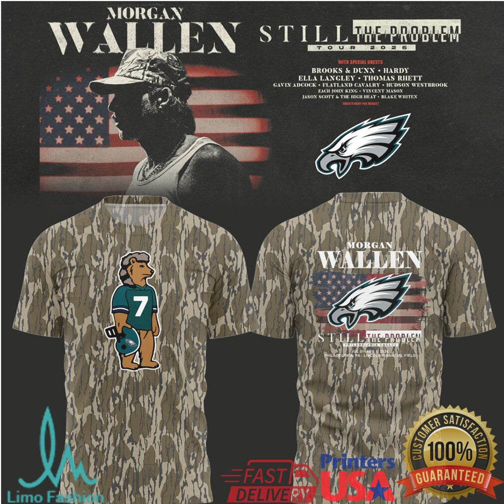 Morgan Wallen Still The Problem Tour 2026 Philadelphia Eagles Edition Tee - Limotees LLC