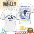 Morgan Wallen x Los Angeles Rams 2025 Tour T Shirt Rams Country Fan Gear - Limotees LLC