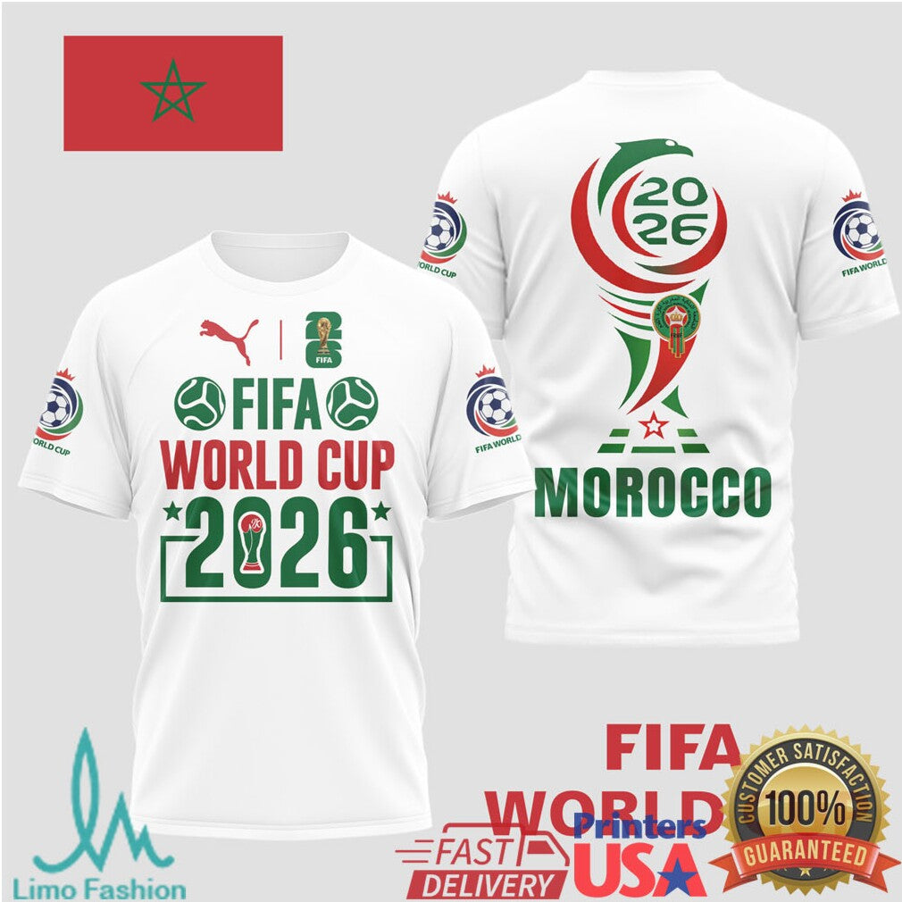 Morocco FIFA World Cup 2026 T Shirt Atlas Lions National Team Fan Jersey