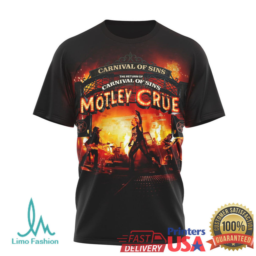 Motley Crue Carnival of Sins Return Tour 2026 Concert T Shirt - Limotees LLC