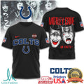 Mötley Crüe x Indianapolis Colts NFL Drama Masks Black T Shirt - Limotees LLC