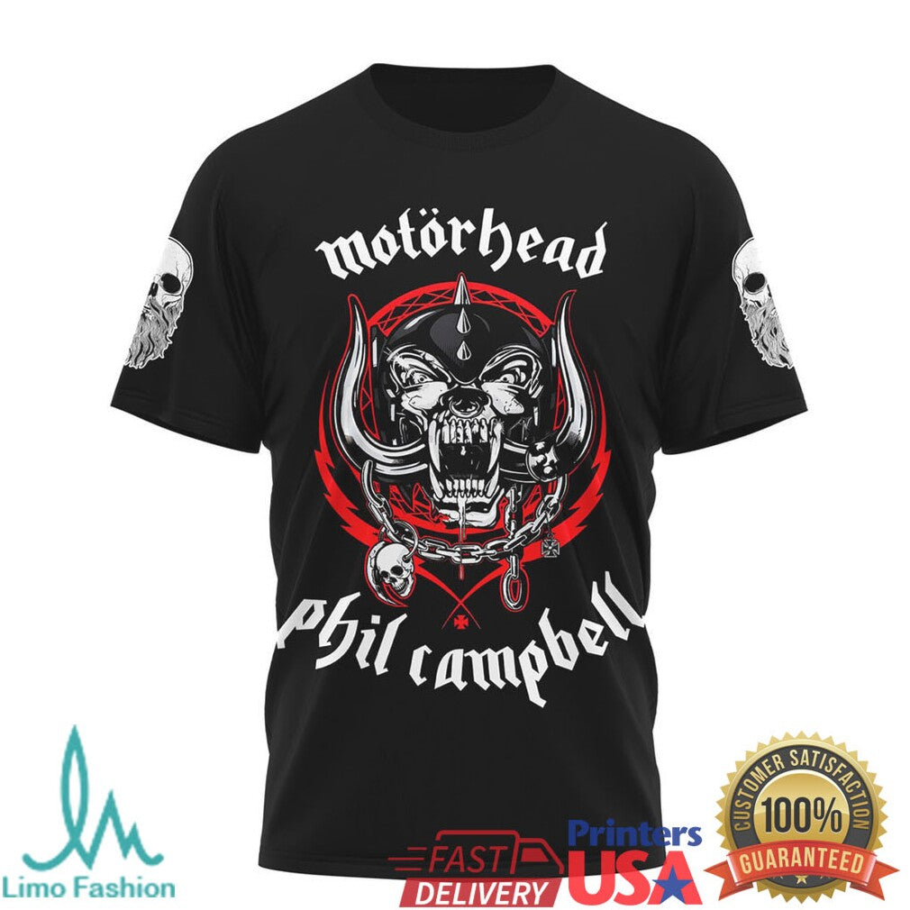 Motörhead In Memory of Phil Campbell 1961 2026 Tribute T Shirt - Limotees LLC