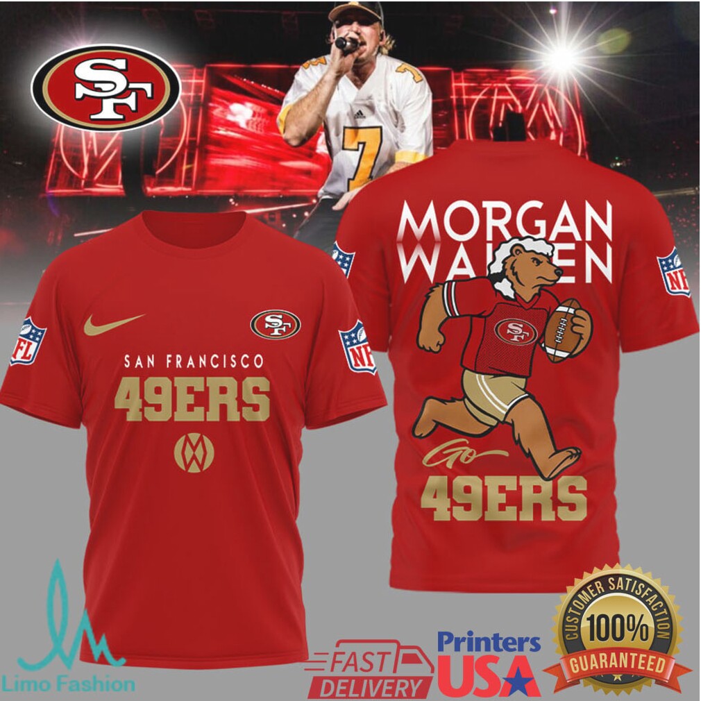 San Francisco 49ers Official NFL Morgan Wallen Fan 3D Shirt - Limotees LLC