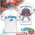 Muppets Animal Detroit Lions Drum! Lions! Drum! NFL Graphic T Shirt - Limotees LLC