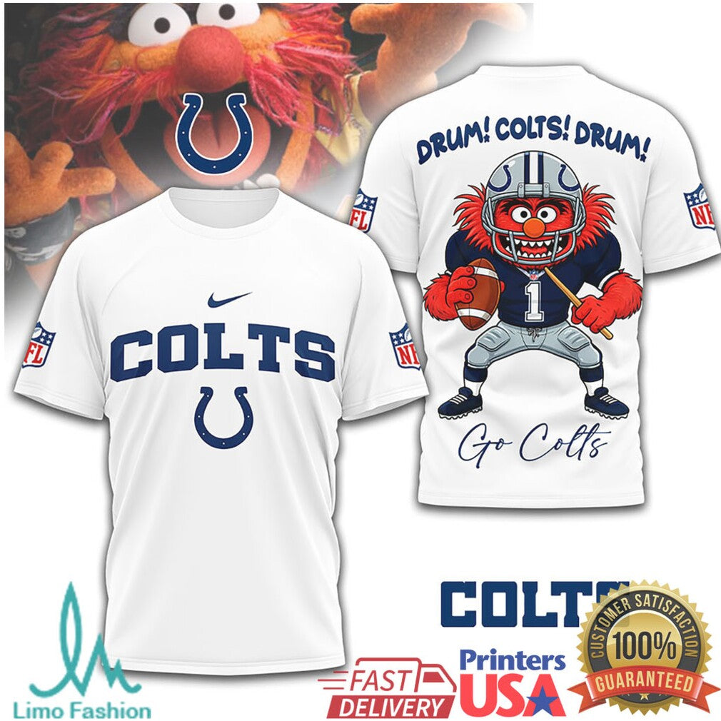 Muppets Animal Indianapolis Colts Drum Colts Drum NFL T Shirt - Limotees LLC
