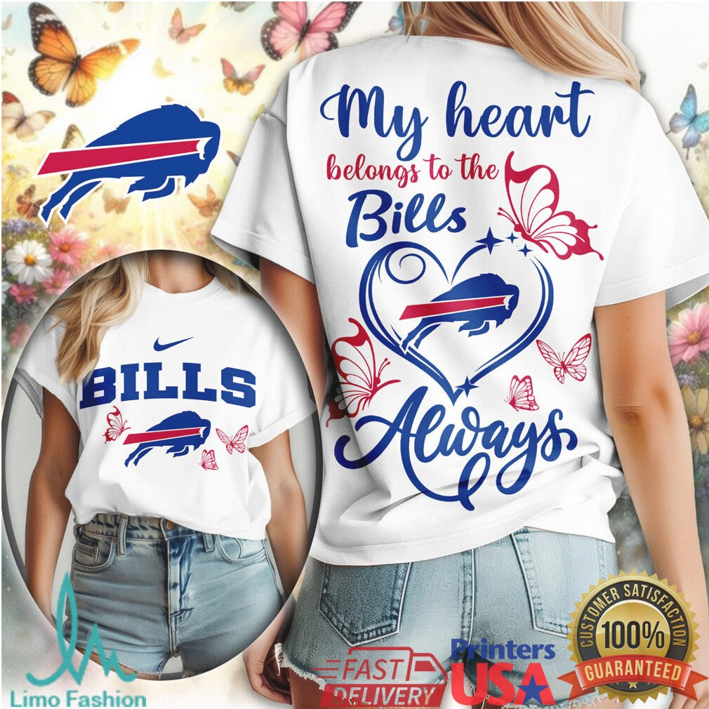 My Heart Belongs To The Buffalo Bills Always Fan T Shirt