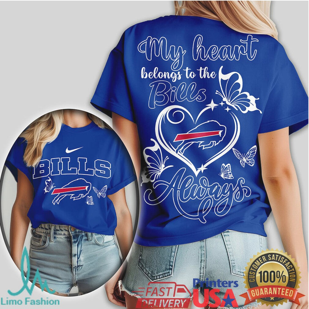 My Heart Belongs To The Buffalo Bills Always Fan T Shirt