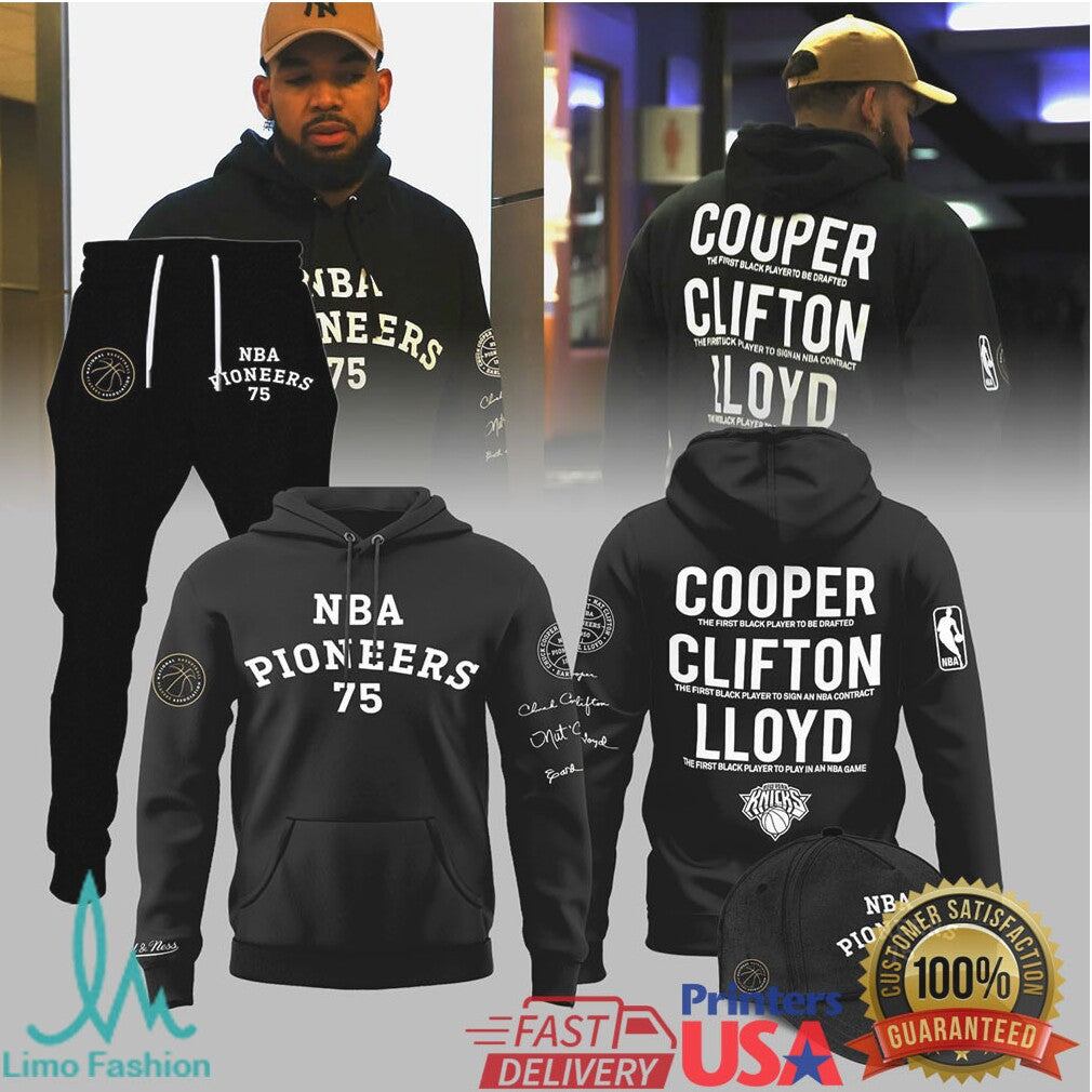NBA Pioneers 75 Cooper Clifton Lloyd New York Knicks History Tribute T Shirt - Limotees LLC