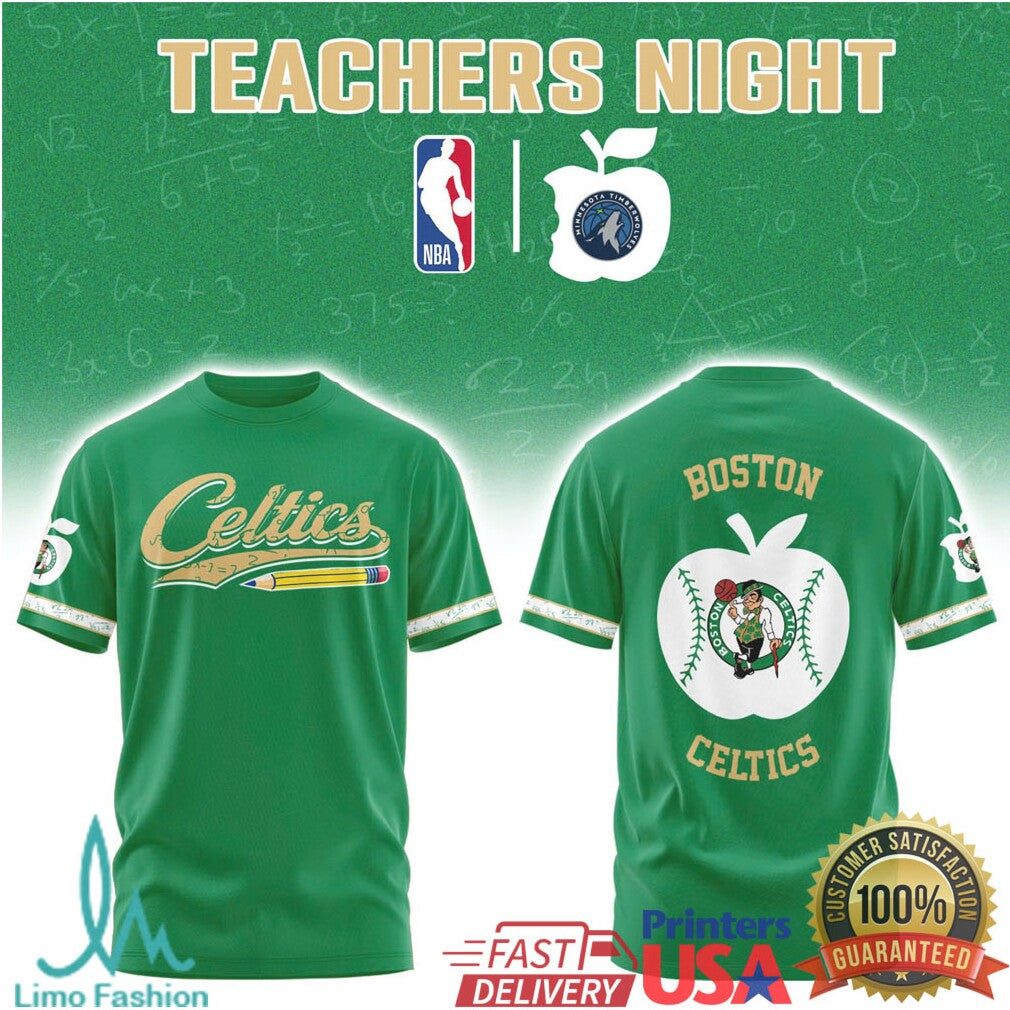 NBA Teachers Night Boston Celtics School Theme Jersey T Shirt - Limotees LLC