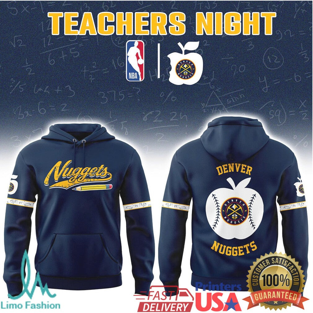 NBA Teachers Night Denver Nuggets Appreciation Graphic Sportswear T Shirt - Limotees LLC