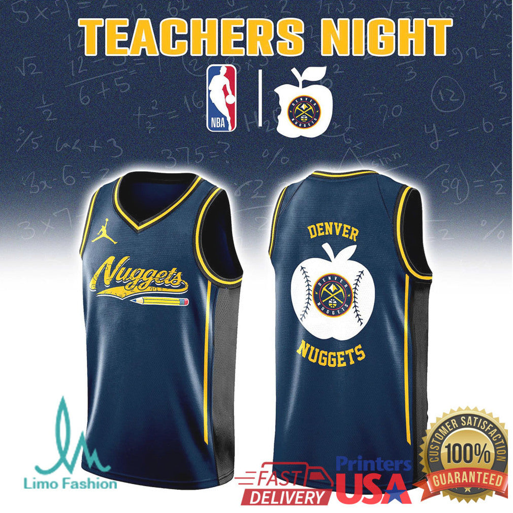 NBA Teachers Night Denver Nuggets Appreciation Graphic Sportswear T Shirt - Limotees LLC