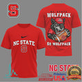 NC State Wolfpack “Go Wolfpack” Angry Wolf Football T Shirt - Limotees LLC