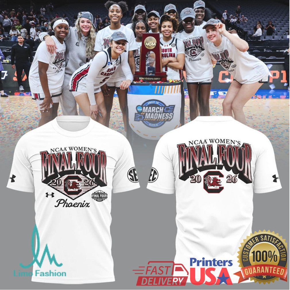 NCAA Women's Final Four Phoenix 2026 South Carolina Gamecocks T Shirt - Limotees LLC