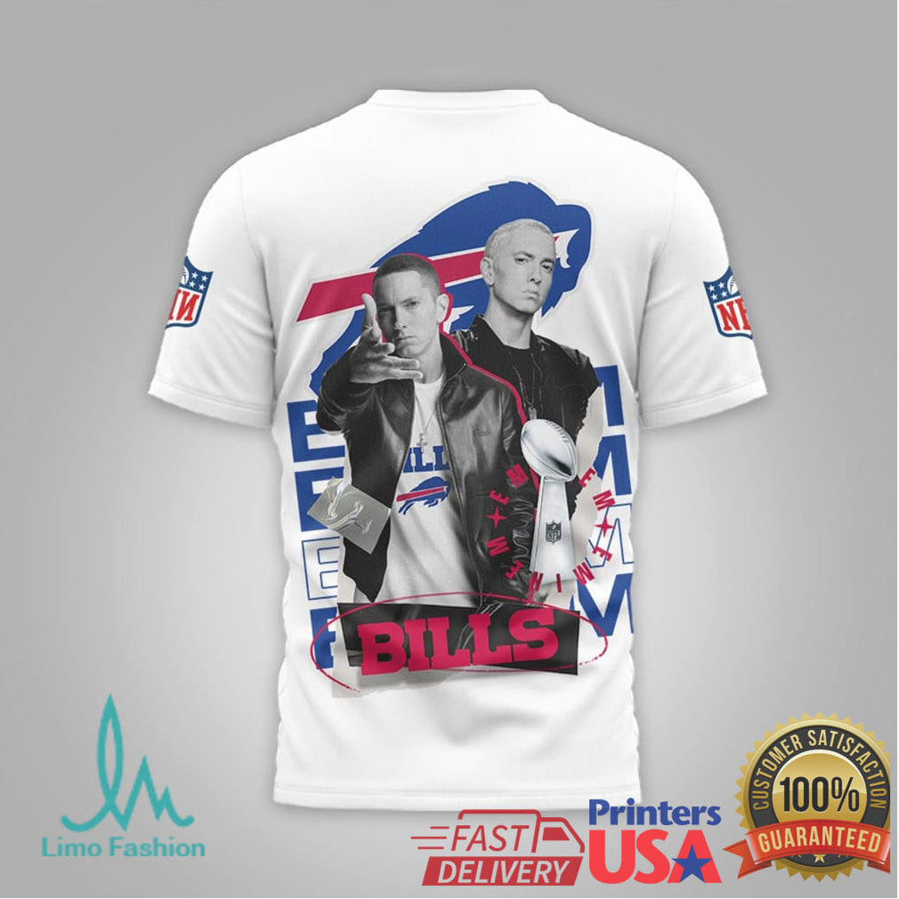 NFL Buffalo Bills x Eminem Slim Shady Rap Graphic T Shirt - Limotees LLC
