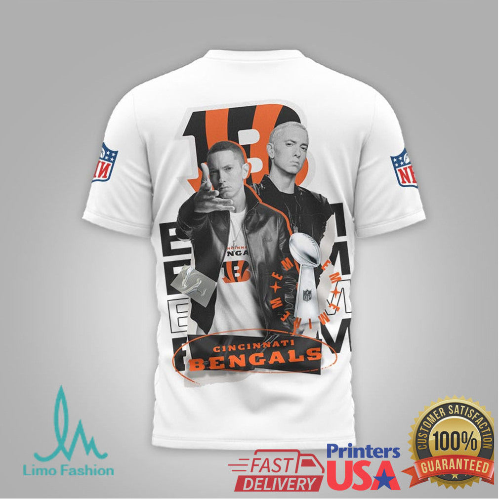 NFL Cincinnati Bengals x Eminem Slim Shady Logo Mashup T Shirt - Limotees LLC