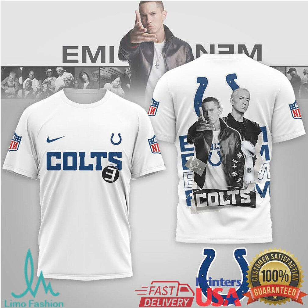 NFL Indianapolis Colts x Eminem Slim Shady Graphic T Shirt - Limotees LLC