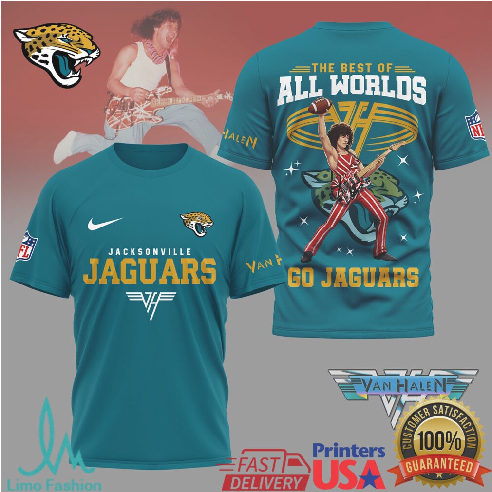 NFL Jacksonville Jaguars x Eddie Van Halen Best Of All Worlds Tribute T Shirt - Limotees LLC