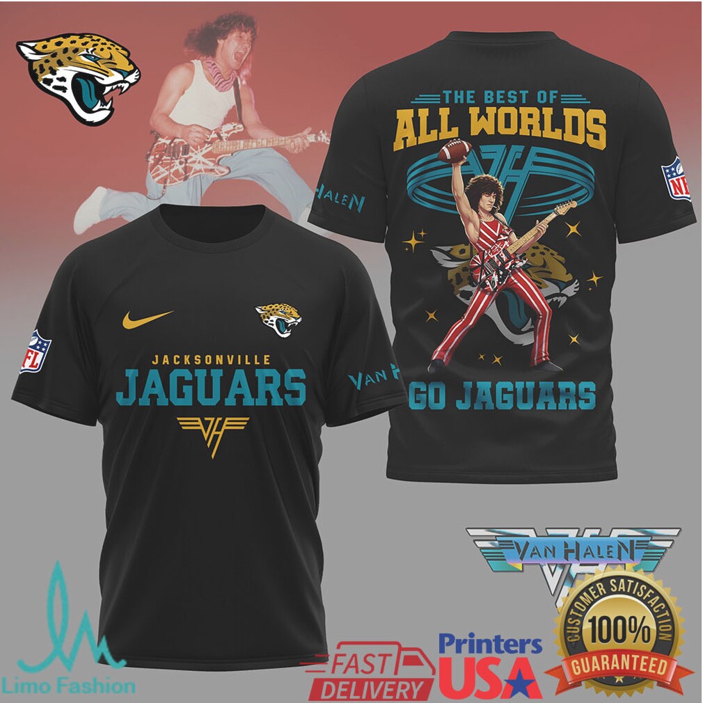 NFL Jacksonville Jaguars x Eddie Van Halen Best Of All Worlds Tribute T Shirt - Limotees LLC