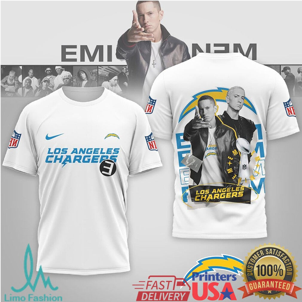 NFL Los Angeles Chargers x Eminem Real Slim Shady Tribute T Shirt - Limotees LLC