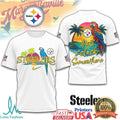 NFL Pittsburgh Steelers Margaritaville Tropical Parrot T Shirt It's 5 O'Clock Somewhere - Limotees LLC