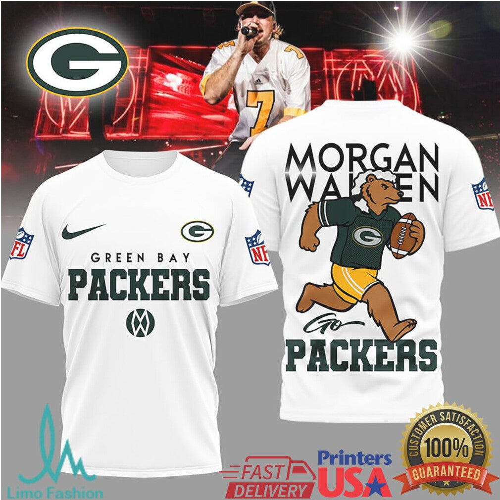 Green Bay Packers Official NFL Morgan Wallen Fan 3D Shirt - Limotees LLC