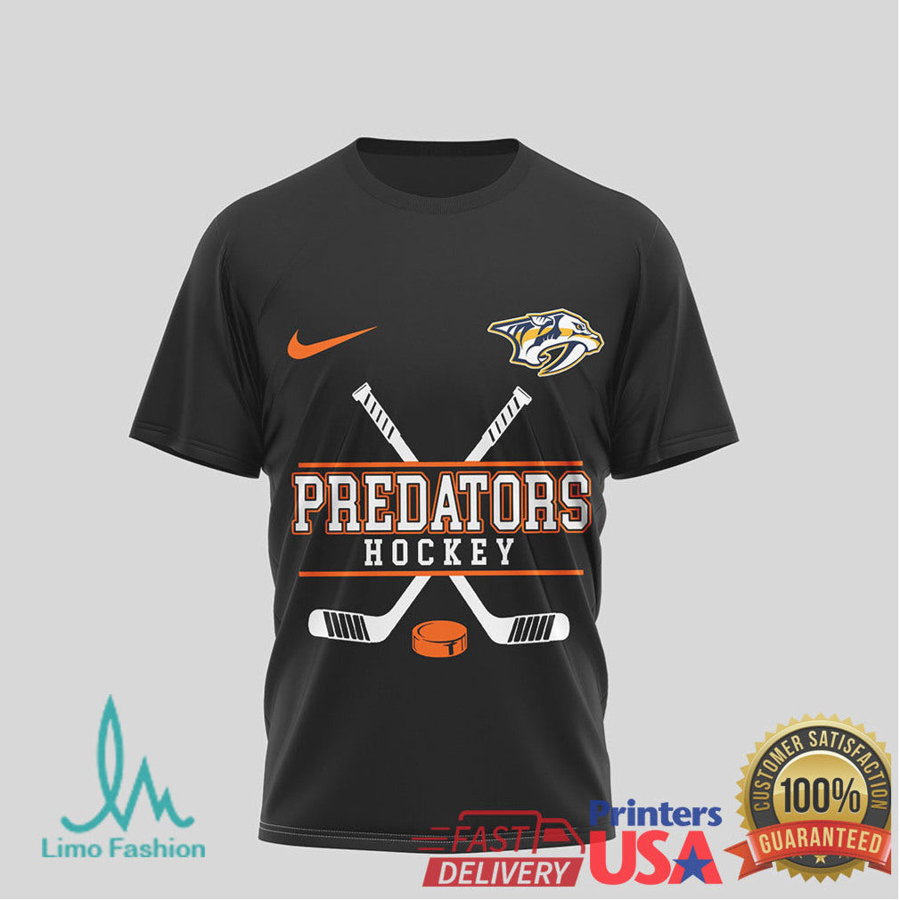 Nashville Predators Hockey x Harley Davidson Skull Wing Biker T Shirt - Limotees LLC