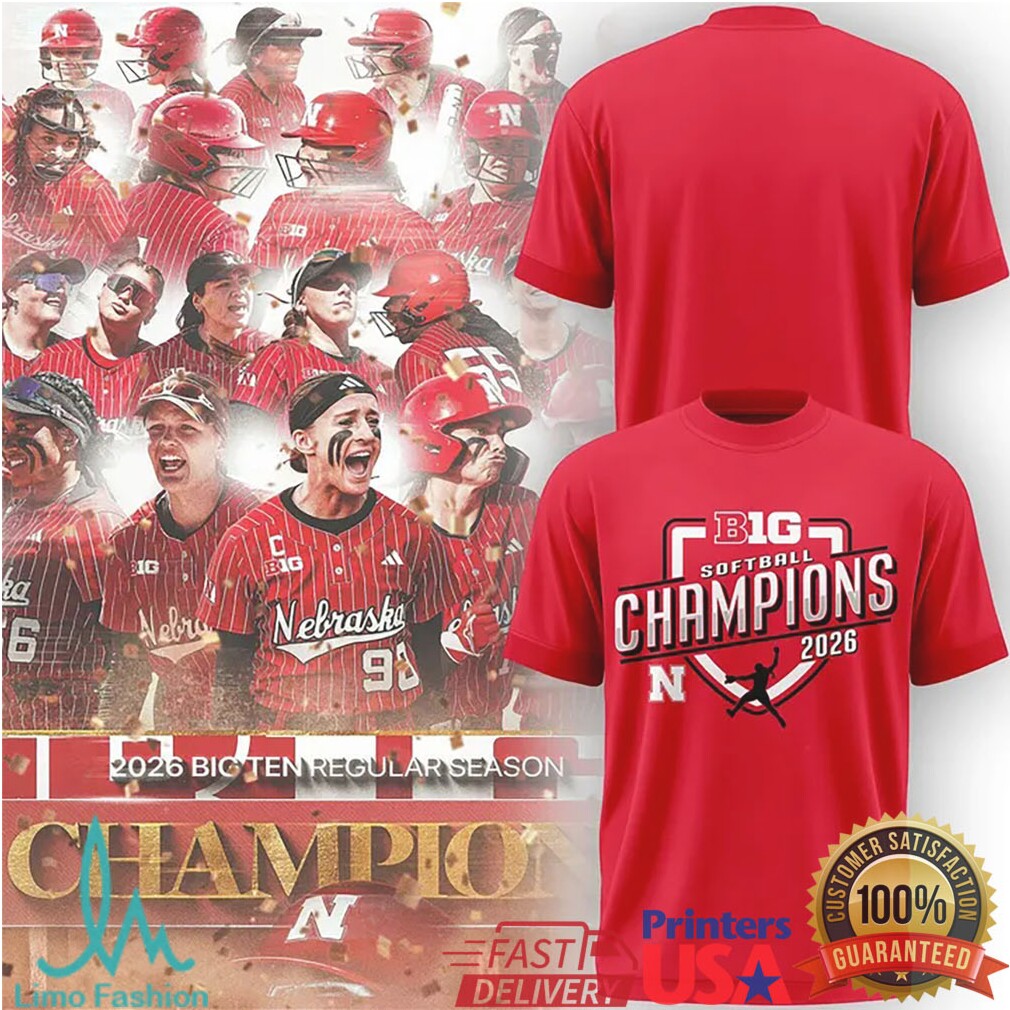 Nebraska Cornhuskers 2026 Big Ten Regular Season Softball Champions T Shirt - Limotees LLC