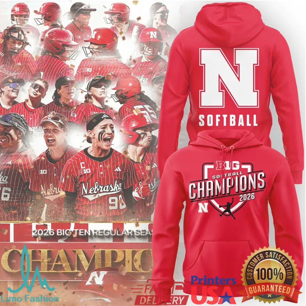 Nebraska Softball Big Ten Regular Season Champions 2026 T Shirt Husker Red - Limotees LLC
