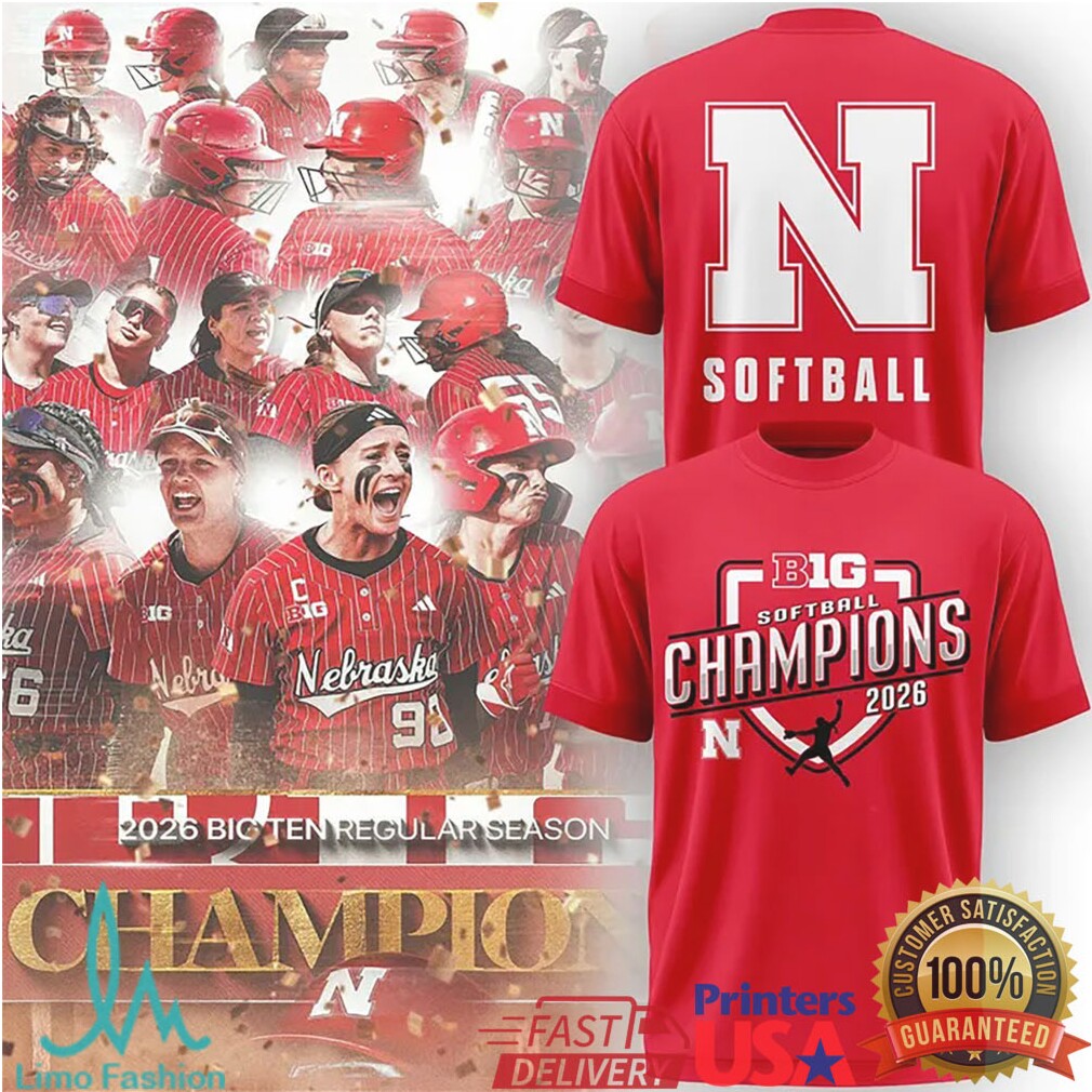 Nebraska Softball Big Ten Regular Season Champions 2026 T Shirt Husker Red - Limotees LLC