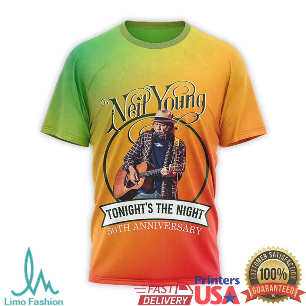 Neil Young Tonight's The Night 50th Anniversary Retro Shirt - Limotees LLC