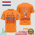 Netherlands FIFA World Cup 2026 Orange Fan T Shirt Dutch Football Supporters T Shirt - Limotees LLC