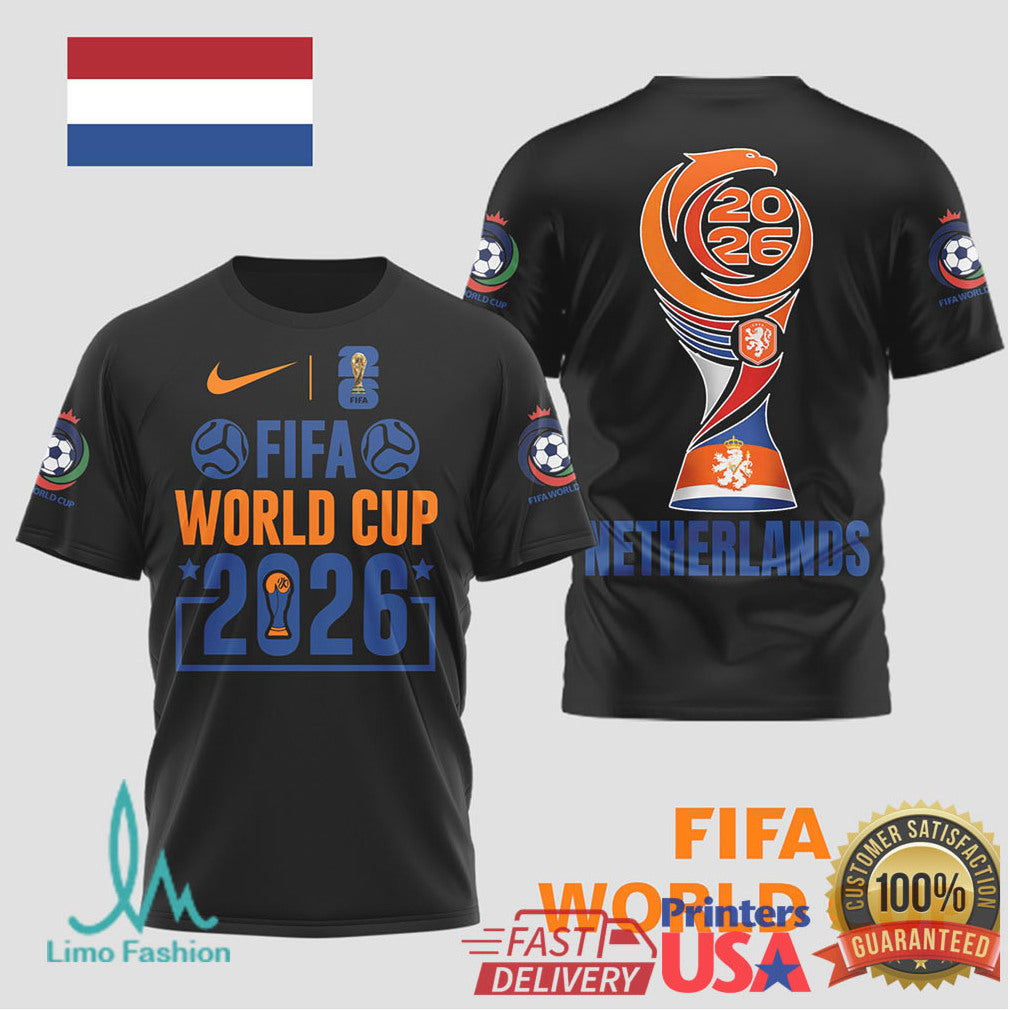 Netherlands FIFA World Cup 2026 Orange Fan T Shirt Dutch Football Supporters T Shirt - Limotees LLC